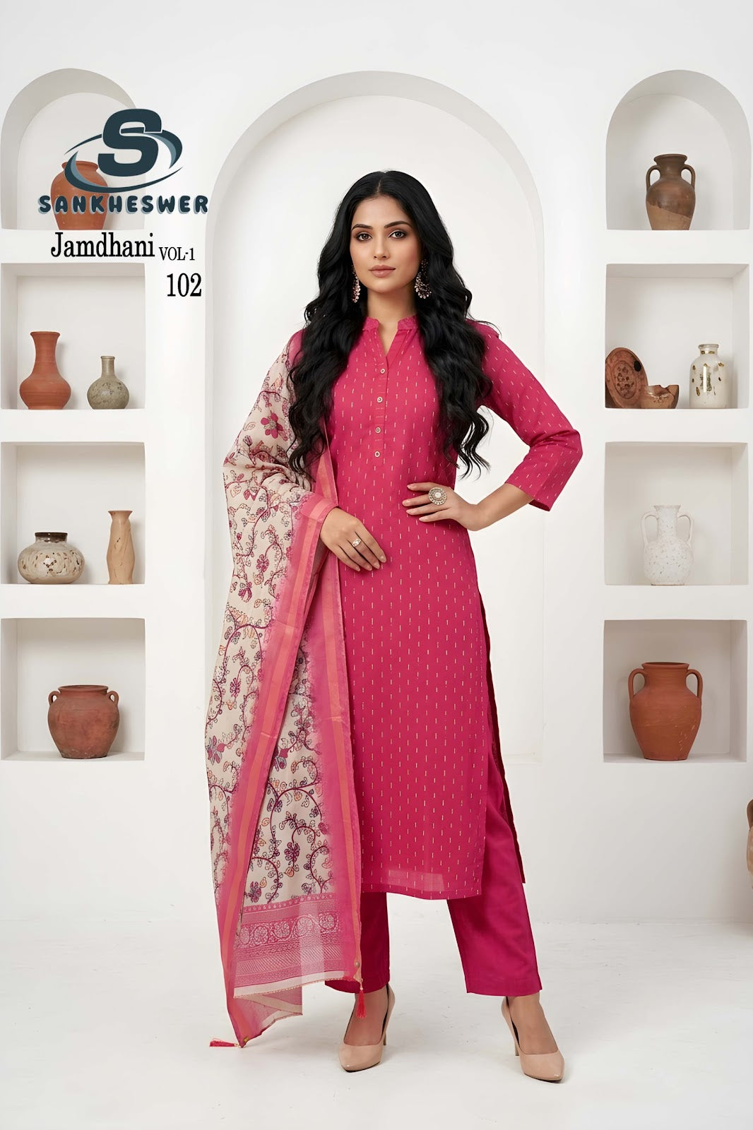 Jamdhani Vol 1 Sankheswer Readymade Pant Style Suits Manufacturer Gujarat