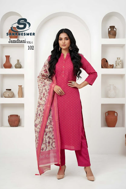 Jamdhani Vol 1 Sankheswer Readymade Pant Style Suits Manufacturer Gujarat