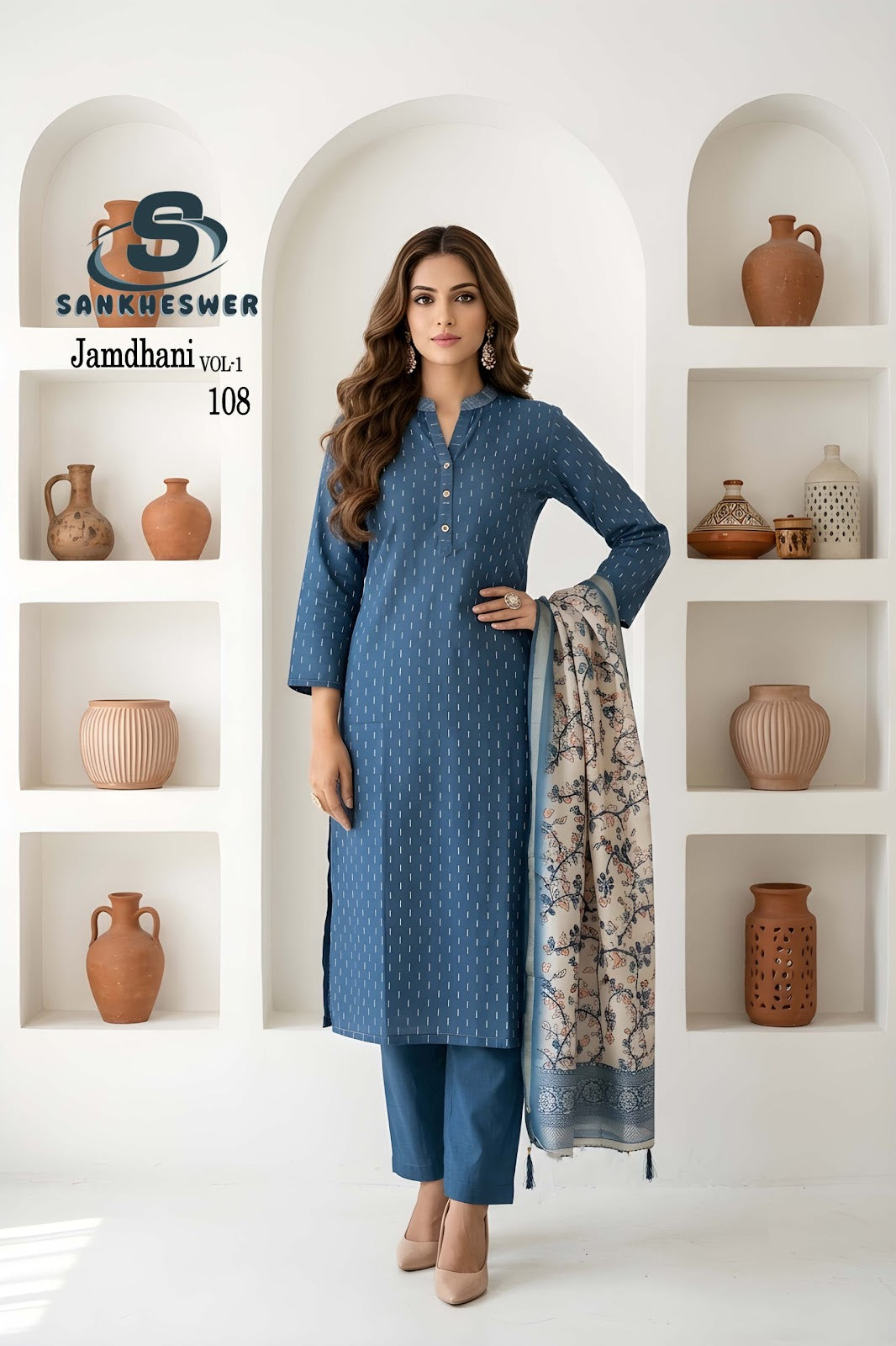 Jamdhani Vol 1 Sankheswer Readymade Pant Style Suits Manufacturer Gujarat