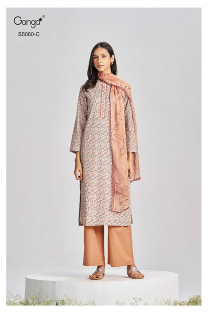 Jameela S5060 Ganga Cotton Pant Style Suits Wholesaler Gujarat