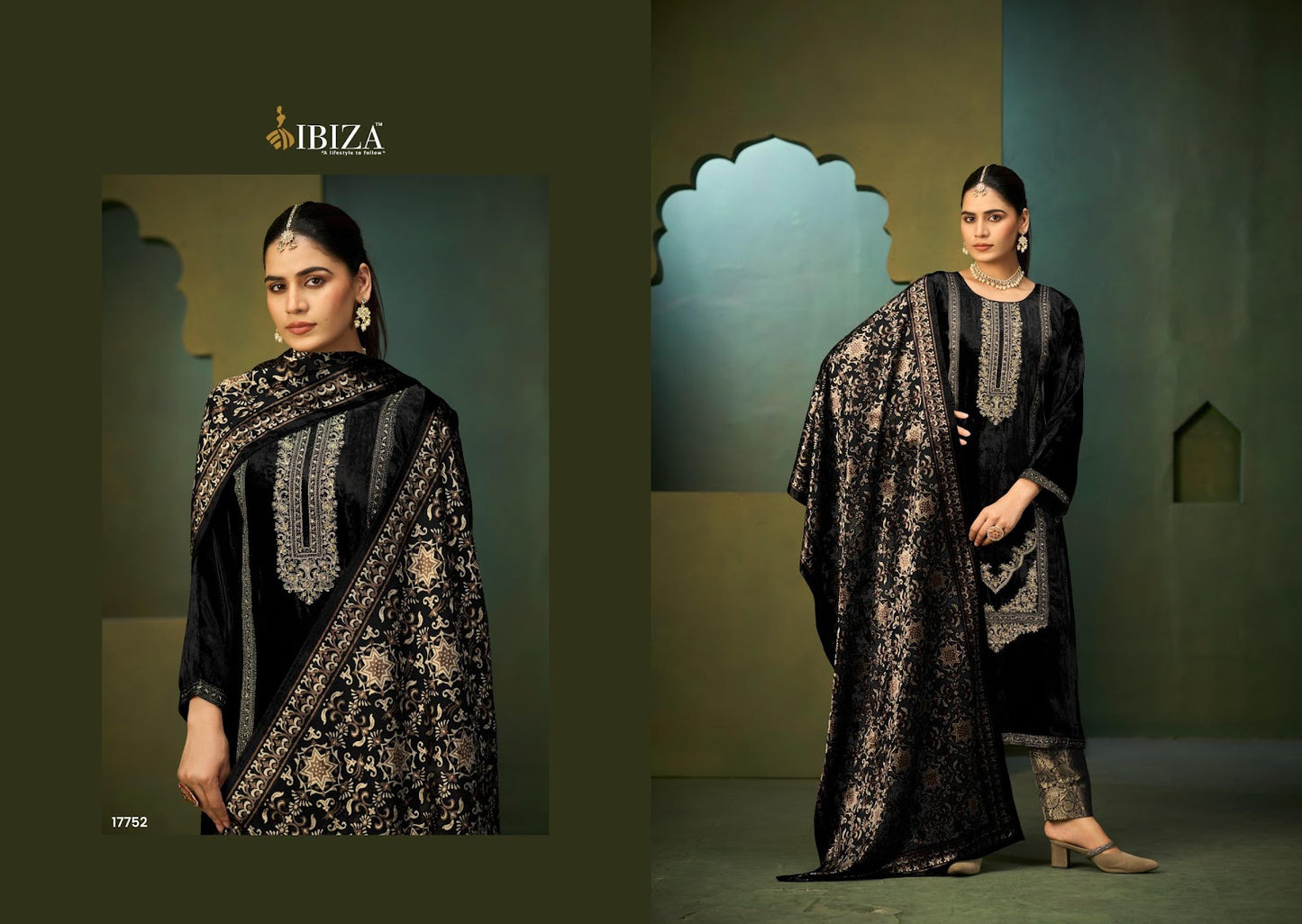Jamila Ibiza Pure Viscose Velvet Suits Wholesaler
