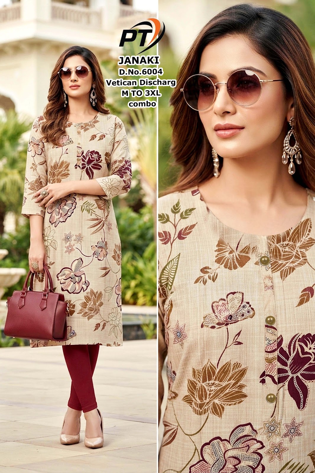 Janaki Pt Vertican Straight Cut Kurtis Exporter