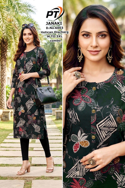 Janaki Pt Vertican Straight Cut Kurtis Exporter