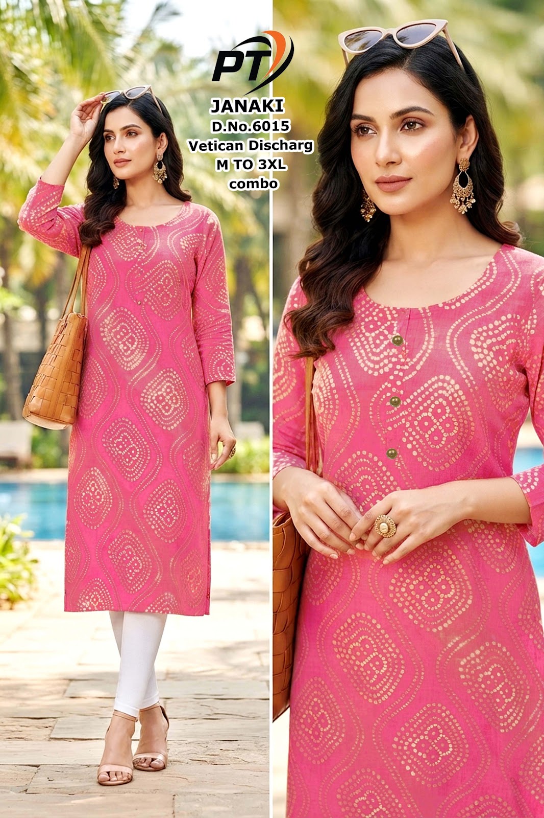 Janaki Pt Vertican Straight Cut Kurtis Exporter