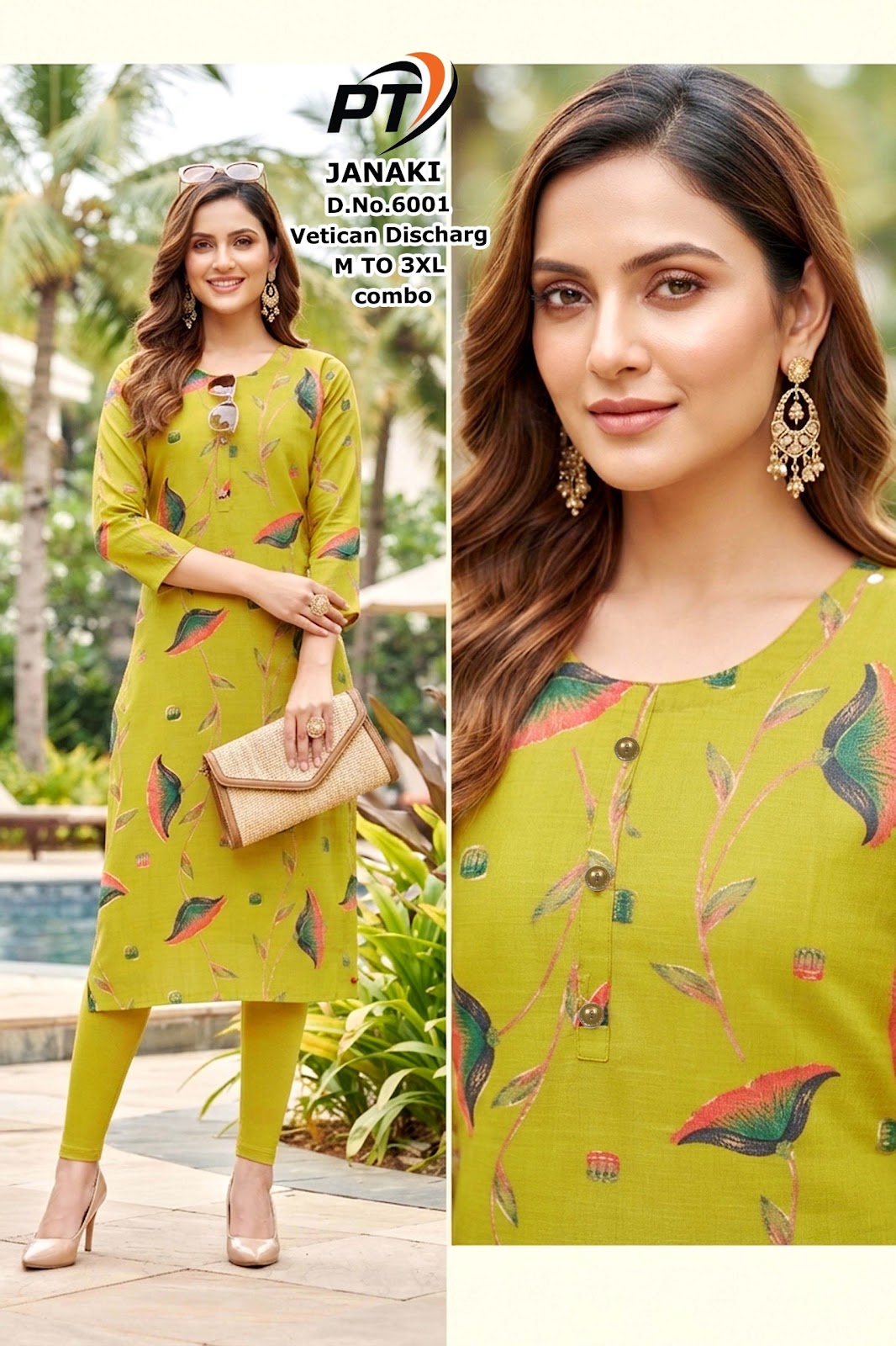 Janaki Pt Vertican Straight Cut Kurtis Exporter