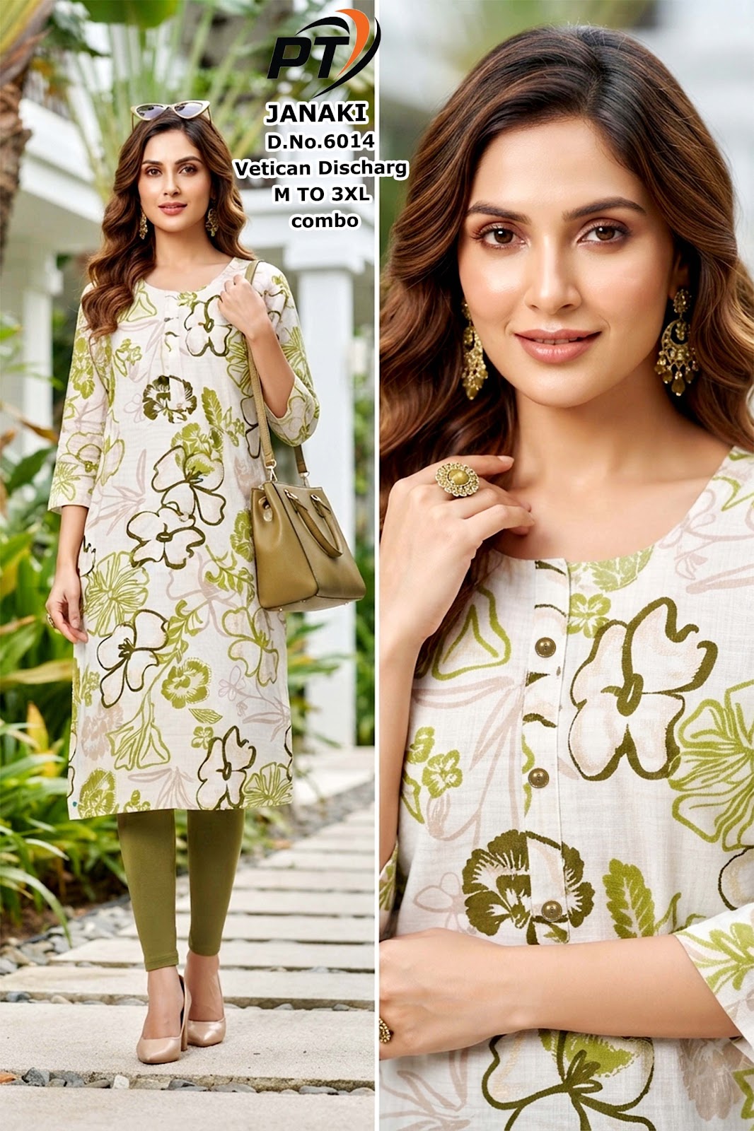 Janaki Pt Vertican Straight Cut Kurtis Exporter