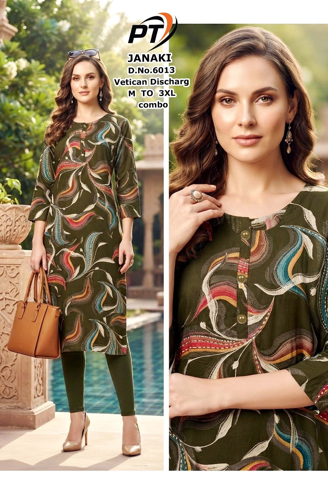 Janaki Pt Vertican Straight Cut Kurtis Exporter