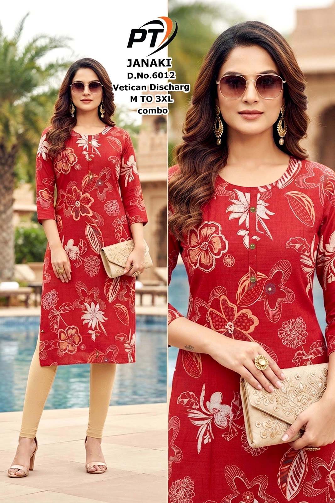 Janaki Pt Vertican Straight Cut Kurtis Exporter