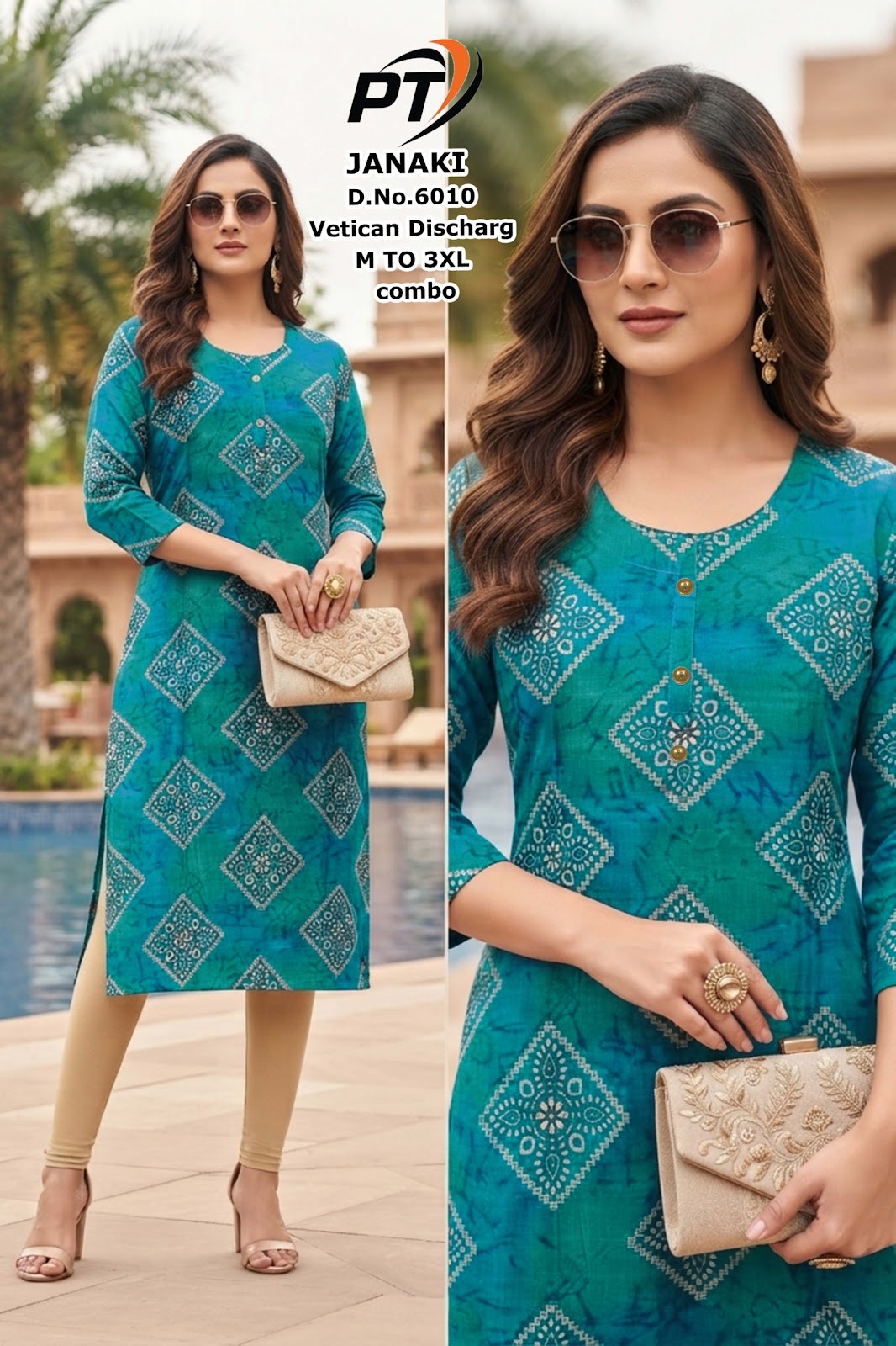 Janaki Pt Vertican Straight Cut Kurtis Exporter