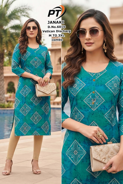 Janaki Pt Vertican Straight Cut Kurtis Exporter