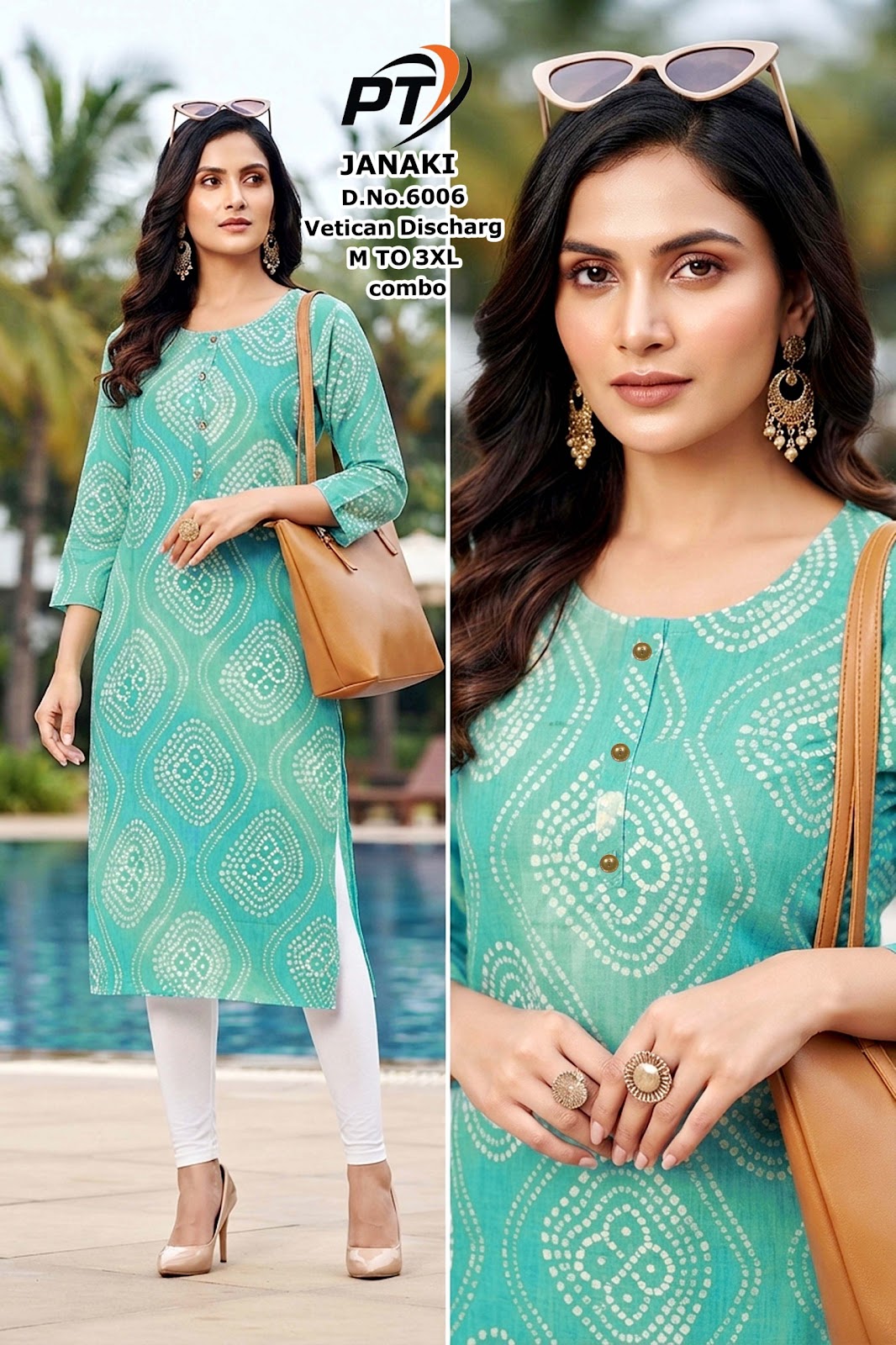 Janaki Pt Vertican Straight Cut Kurtis Exporter