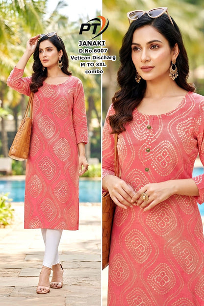 Janaki Pt Vertican Straight Cut Kurtis Exporter