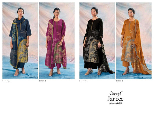 Janece 1830 Ganga Cotton Plazzo Style Suits