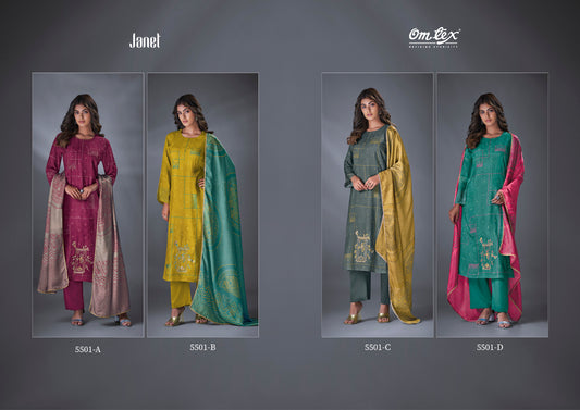 Janet Omtex Muslin Pant Style Suits Manufacturer