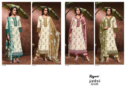 Janhvi Reyna Cotton Pant Style Suits Wholesale Rate