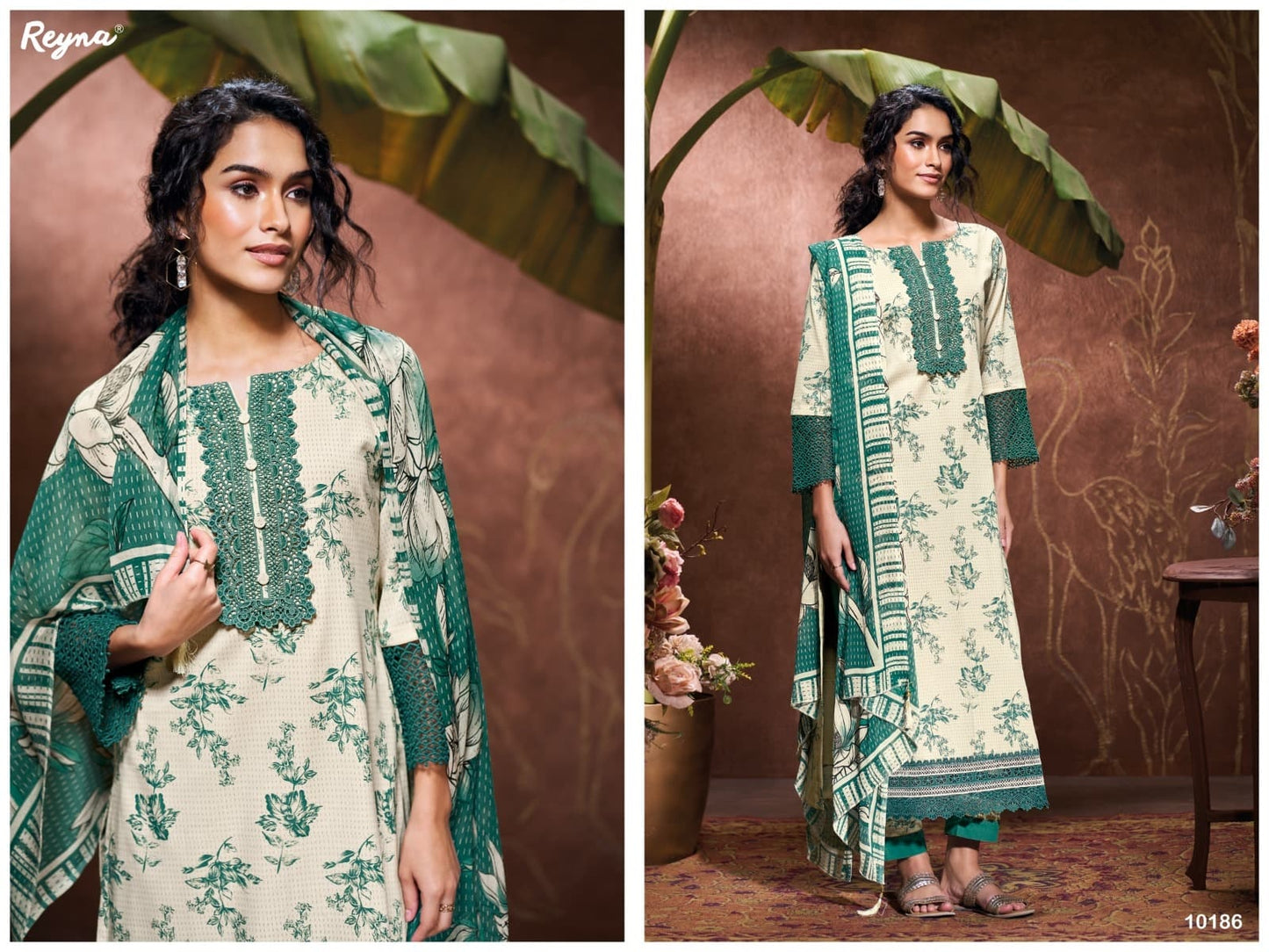 Janhvi Reyna Cotton Pant Style Suits Wholesale Rate