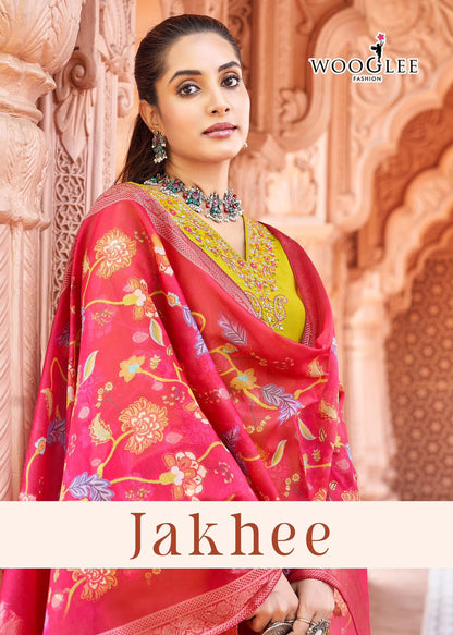 Jankhee Wooglee Viscose Weaving Readymade Suits Wholesale Rate