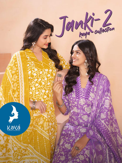 Janki 2 Kaya Readymade Cotton Pant Suits Manufacturer Ahmedabad