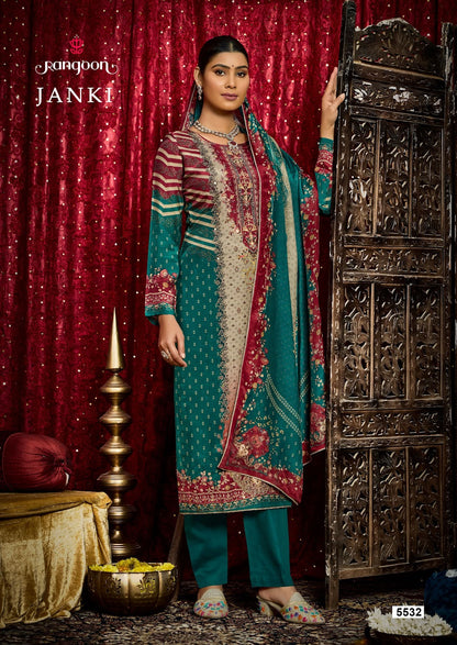 Janki Rangoon Pure Muslin Readymade Pant Style Suits Supplier Ahmedabad