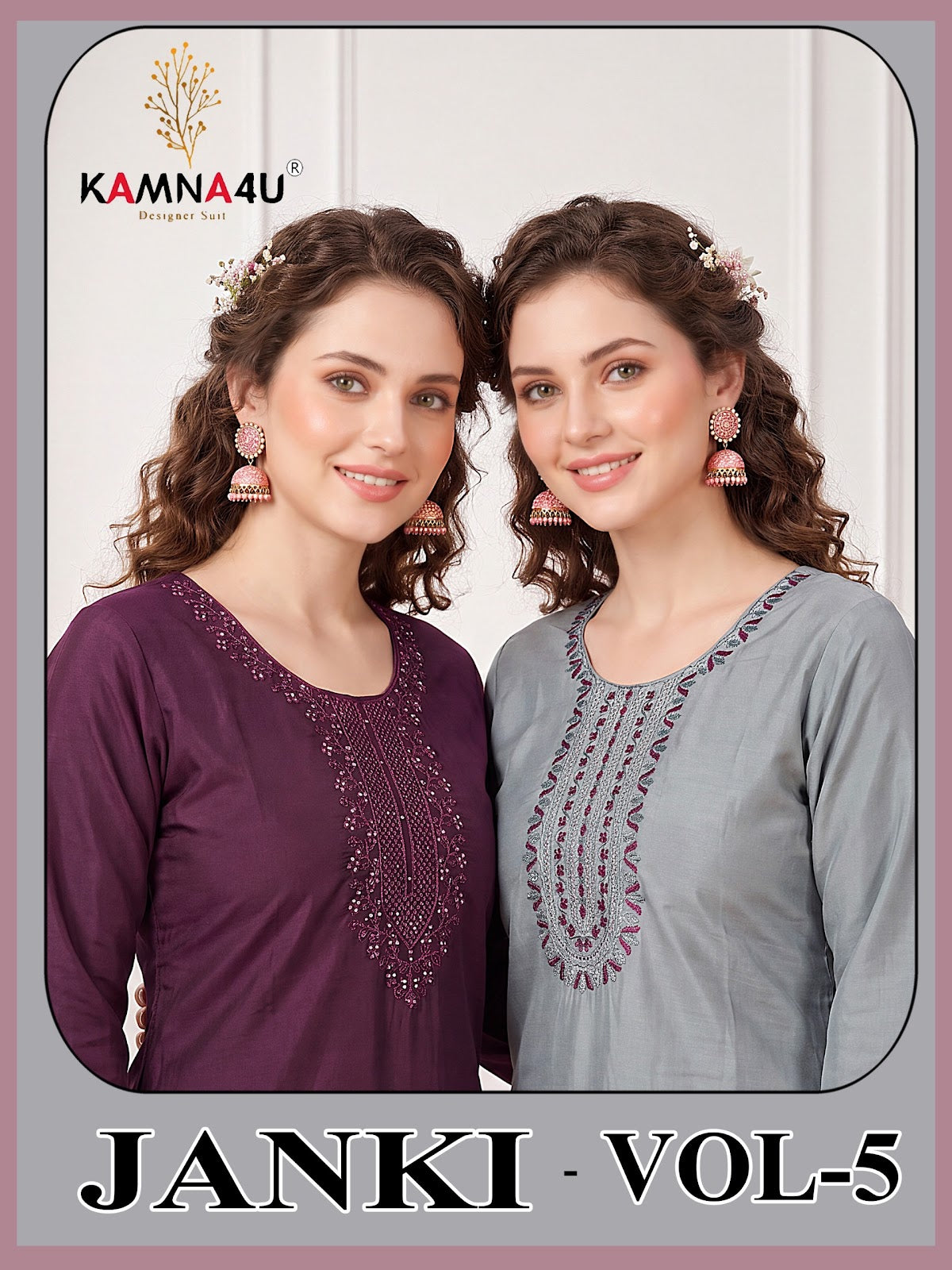 Janki Vol 5 Kamna4U Roman Readymade Pant Style Suits Wholesaler India