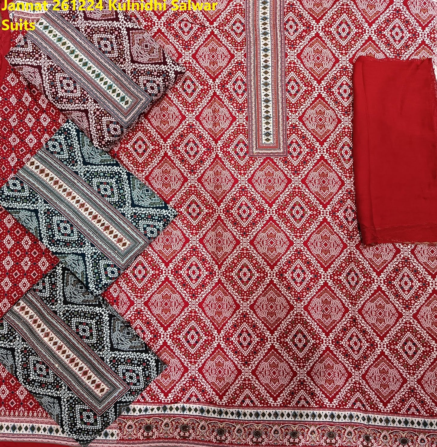 Jannat 261224 Kulnidhi Viscose Rayon Salwar Suits Wholesaler Ahmedabad