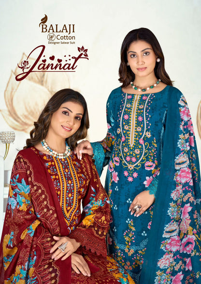 Jannat Balaji Mix Cotton Karachi Salwar Suits Wholesaler