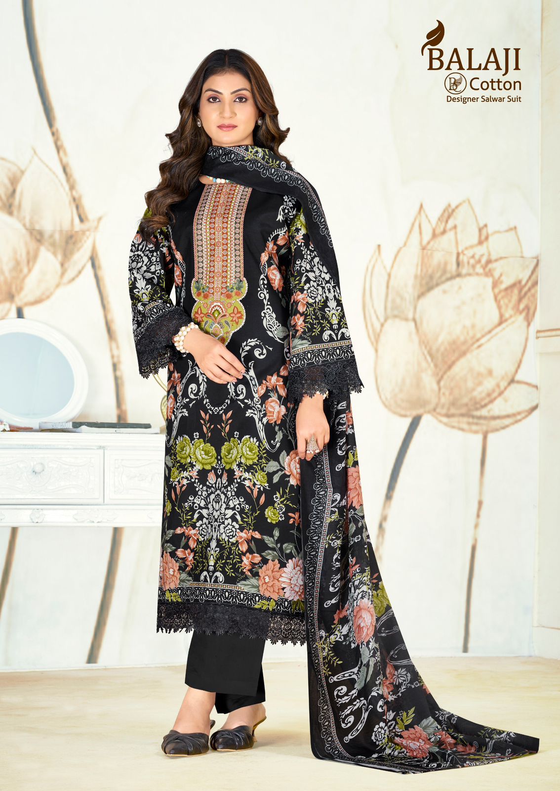 Jannat Balaji Mix Cotton Karachi Salwar Suits Wholesaler