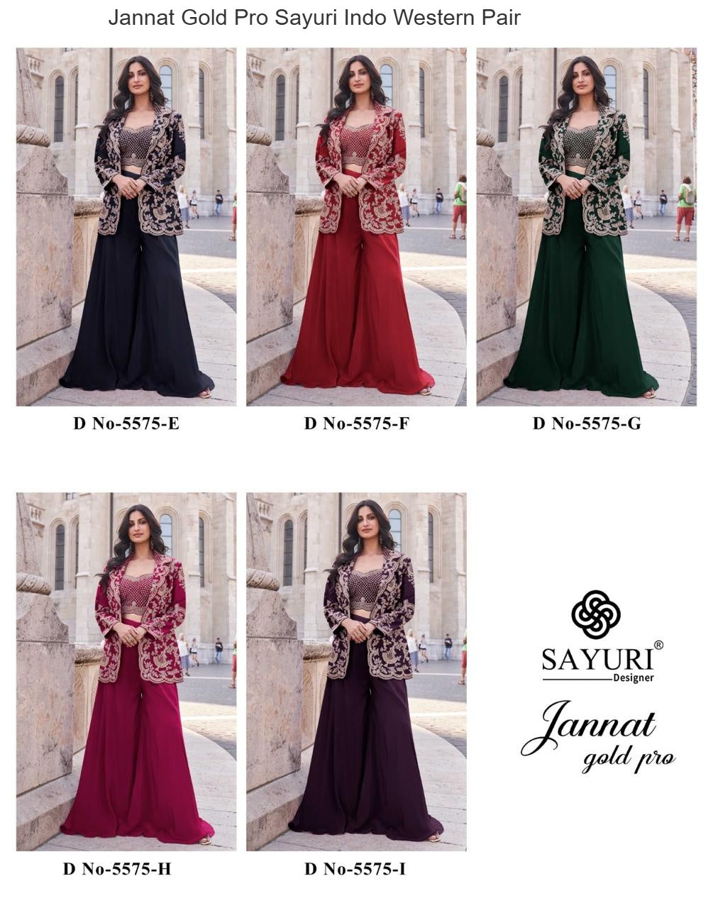 Jannat Gold Pro Sayuri Silk Indo Western Pair Supplier Gujarat