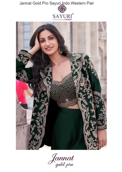 Jannat Gold Pro Sayuri Silk Indo Western Pair Supplier Gujarat