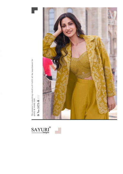 Jannat Gold Sayuri Premium Silk Indo Western Pair Wholesale Price