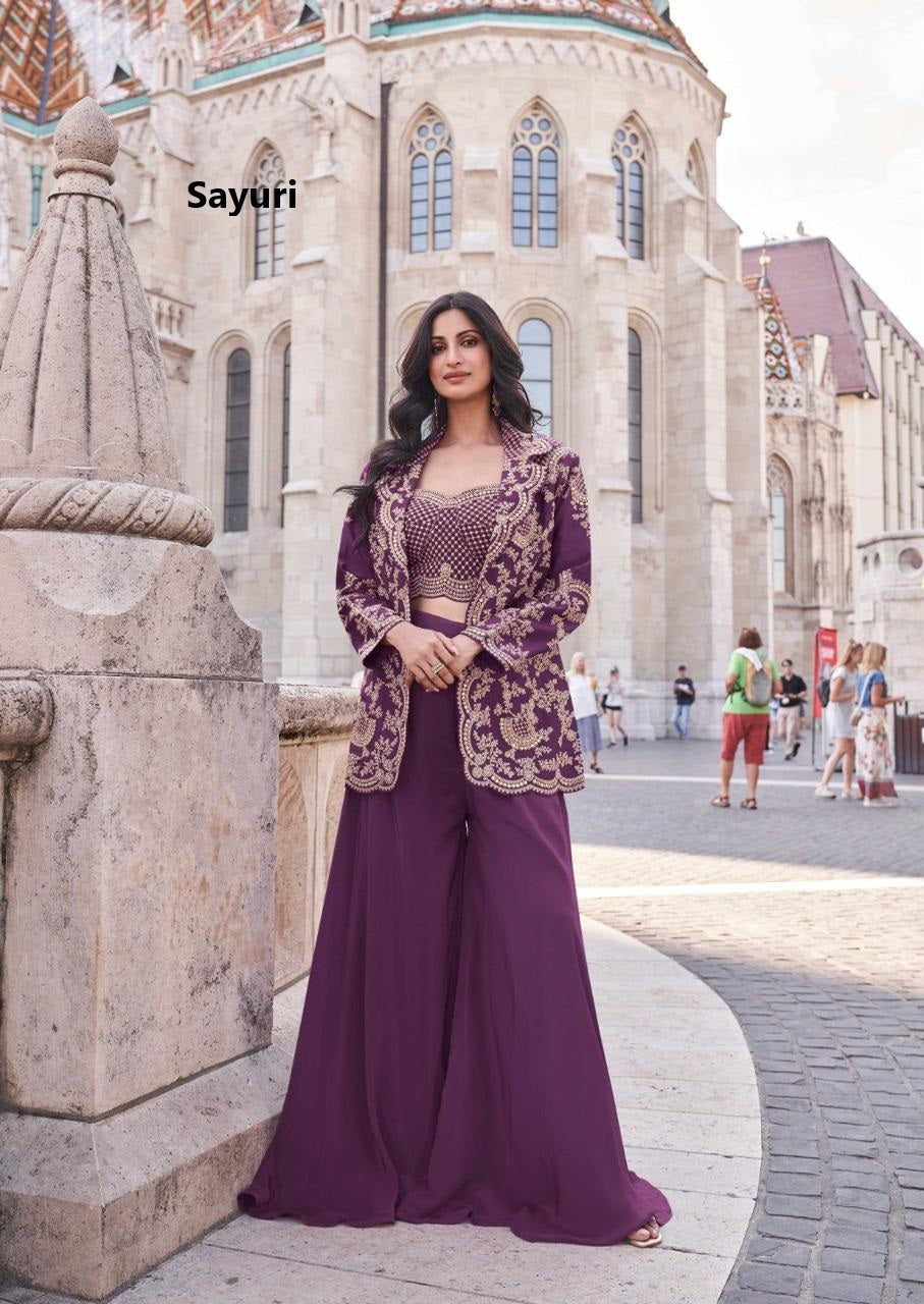 Jannat Gold Sayuri Premium Silk Indo Western Pair Wholesale Price
