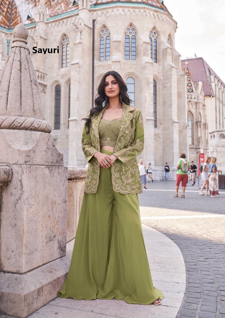 Jannat Gold Sayuri Premium Silk Indo Western Pair Wholesale Price