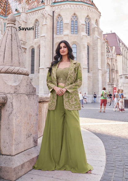Jannat Gold Sayuri Premium Silk Indo Western Pair Wholesale Price