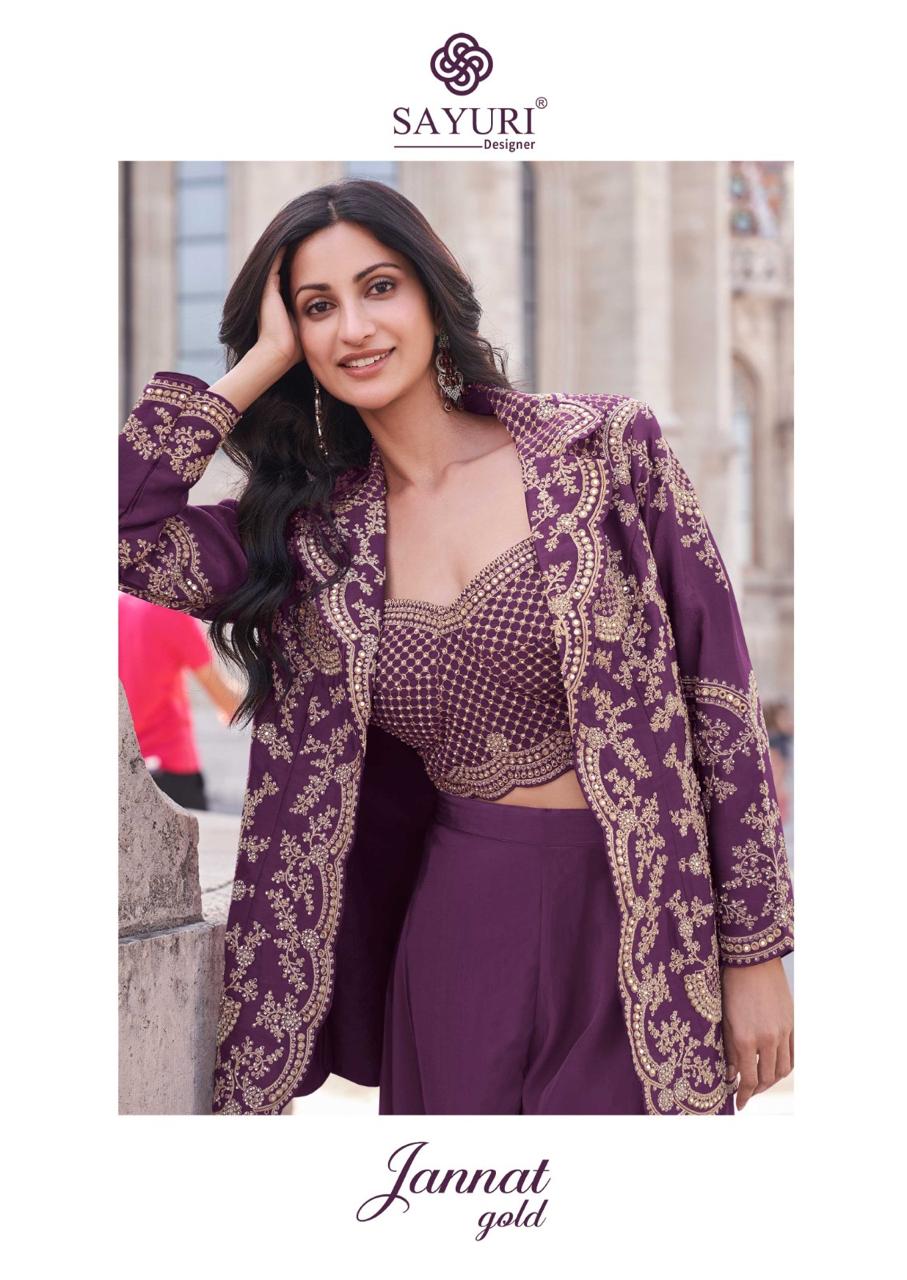 Jannat Gold Sayuri Premium Silk Indo Western Pair Wholesale Price
