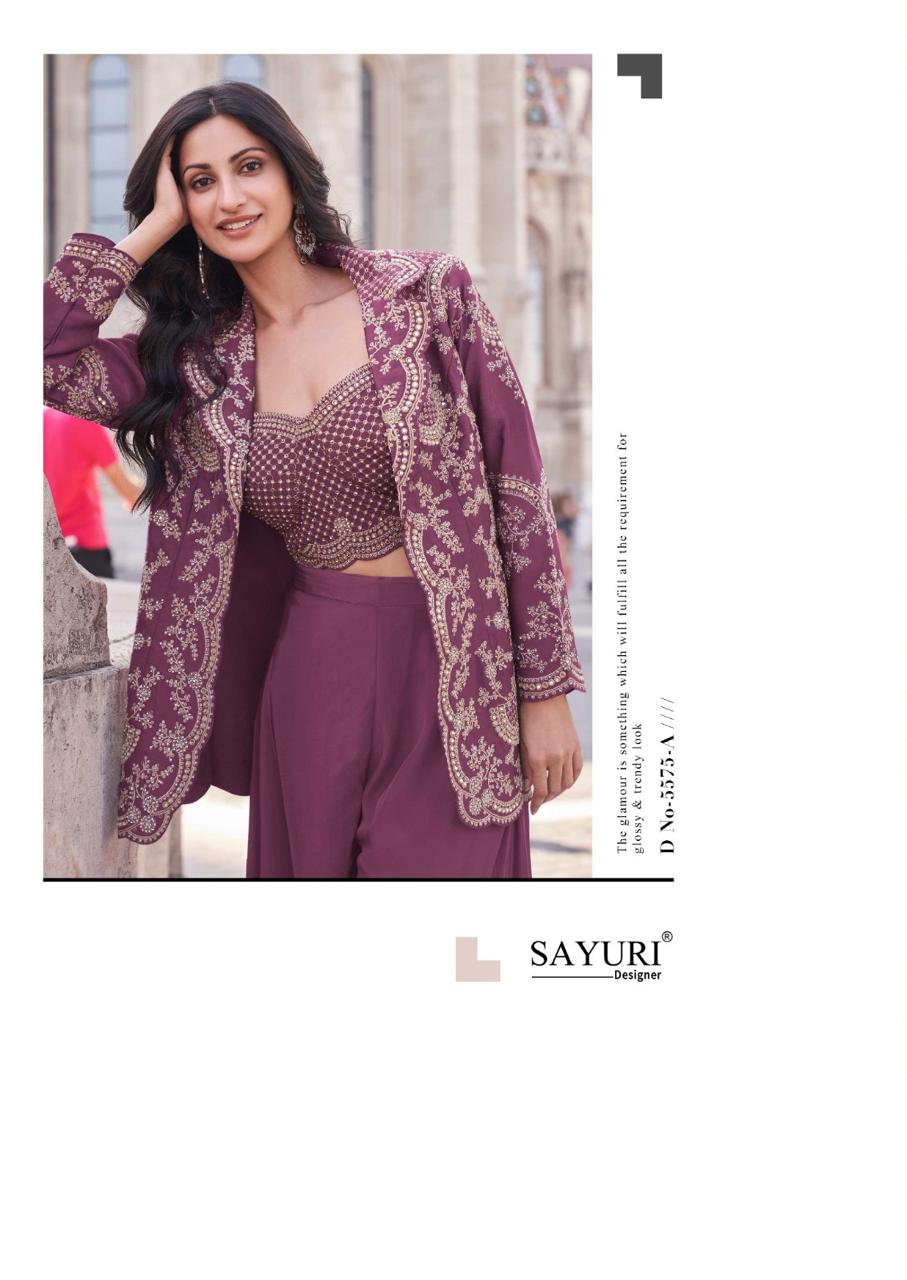 Jannat Gold Sayuri Premium Silk Indo Western Pair Wholesale Price