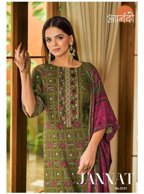 Jannat Jay Vijay Anando Pashmina Suits Wholesale Rate