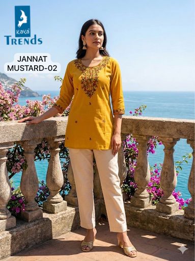 Jannat Kaya Trends Rayon Short Kurtis Wholesale Rate