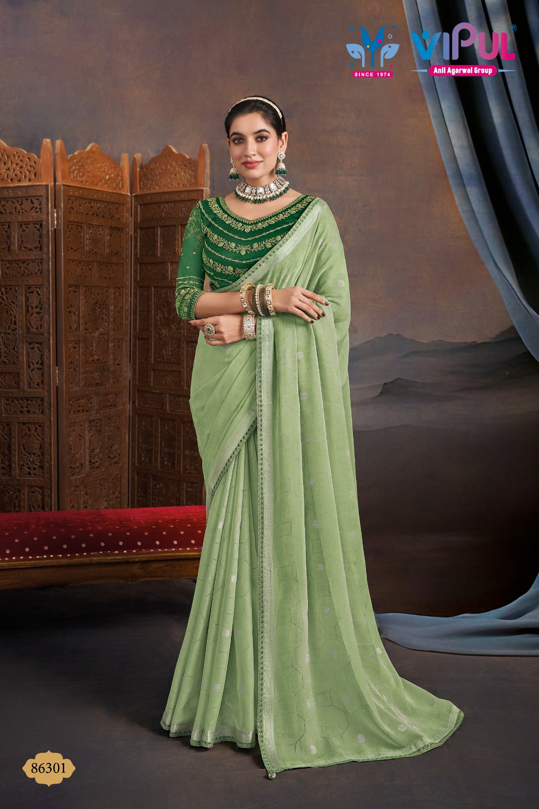 Jannat Vipul Organza Sarees Exporter India