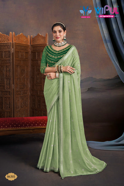Jannat Vipul Organza Sarees Exporter India