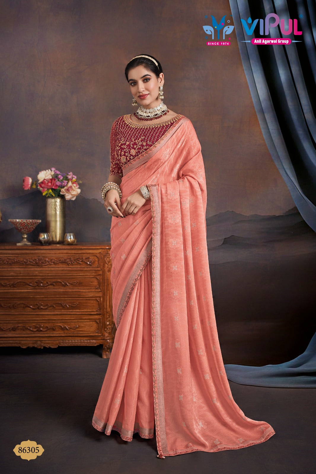 Jannat Vipul Organza Sarees Exporter India