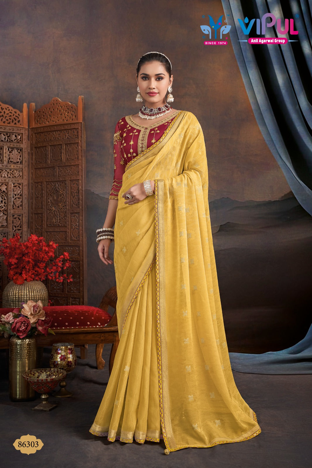 Jannat Vipul Organza Sarees Exporter India