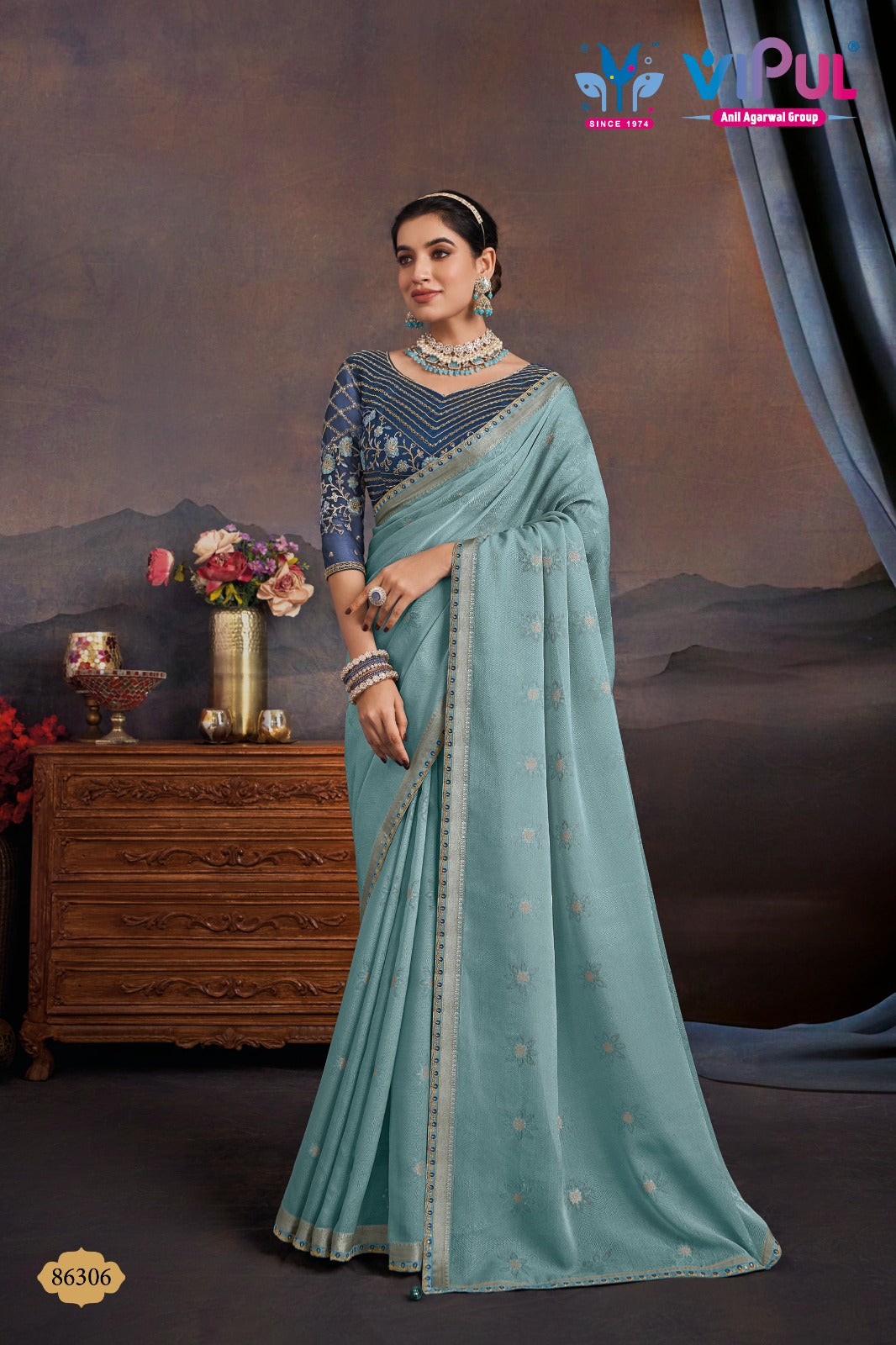 Jannat Vipul Organza Sarees Exporter India
