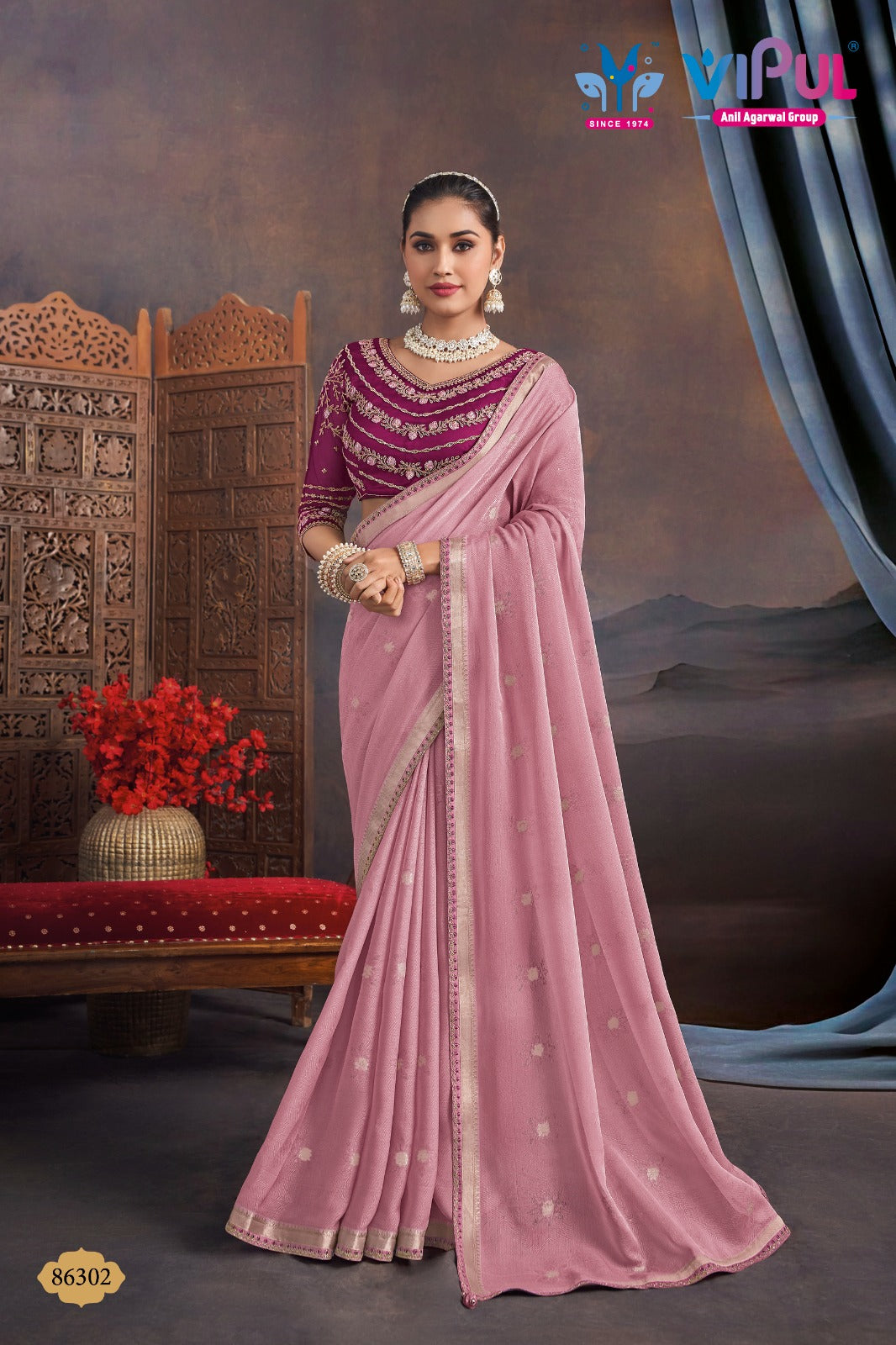 Jannat Vipul Organza Sarees Exporter India