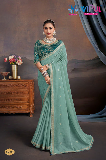 Jannat Vipul Organza Sarees Exporter India