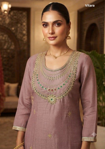 Jannat Vitara Salsa Readymade Plazzo Style Suits Wholesale Rate