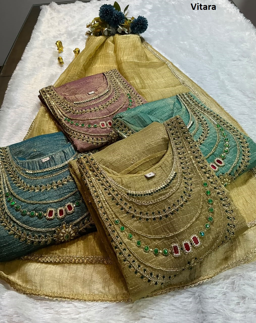 Jannat Vitara Salsa Readymade Plazzo Style Suits Wholesale Rate