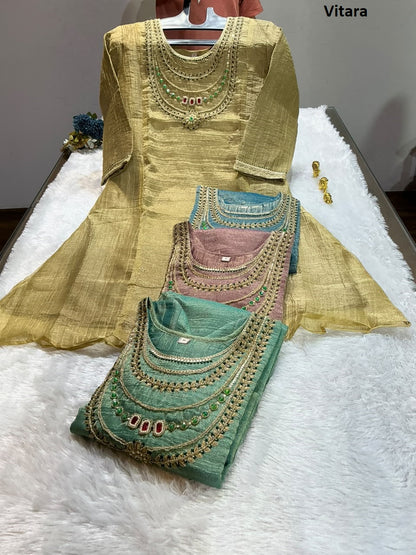 Jannat Vitara Salsa Readymade Plazzo Style Suits Wholesale Rate
