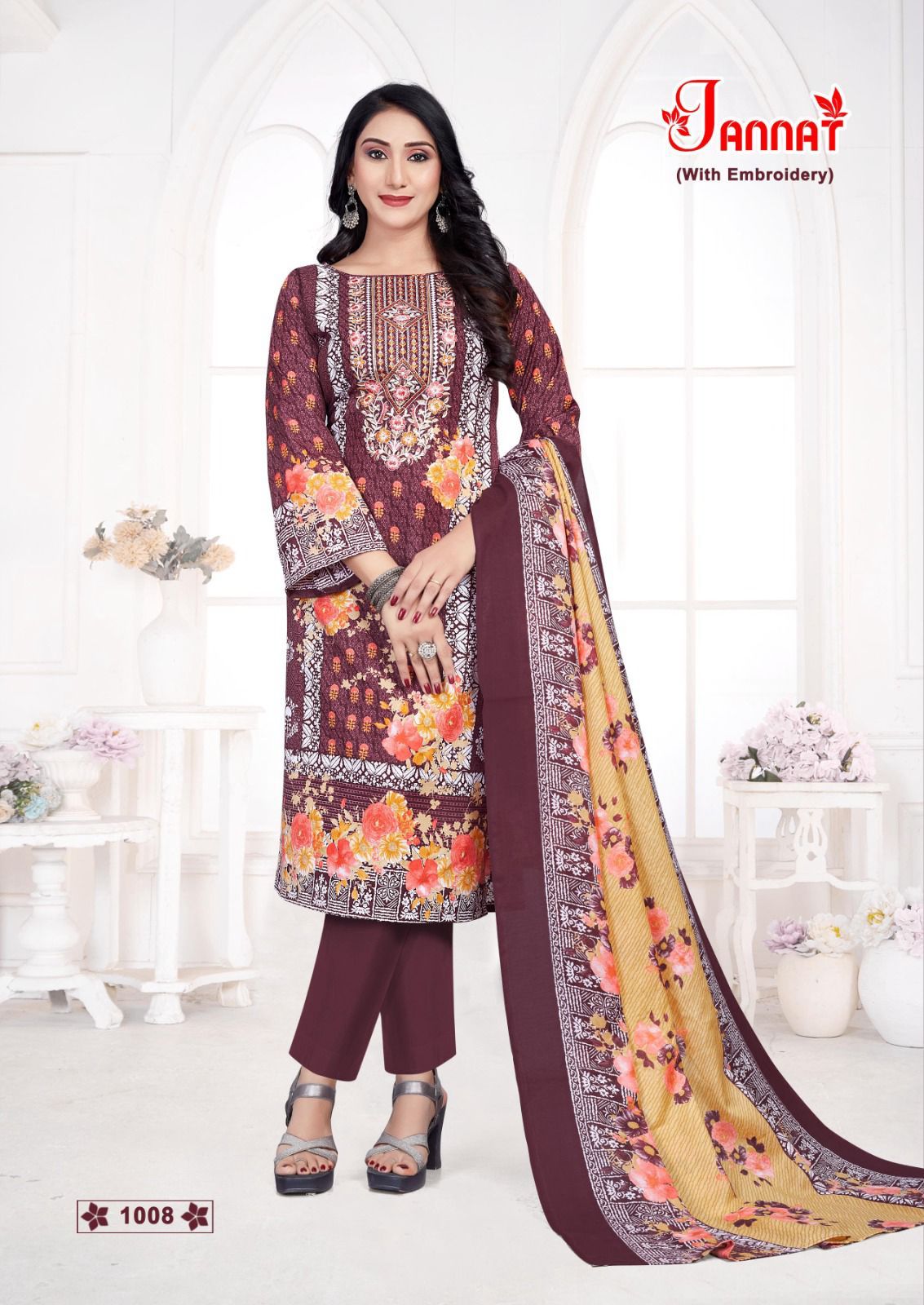 Jannat Vol 1 Ganesha Cotton Karachi Salwar Suits Manufacturer Gujarat