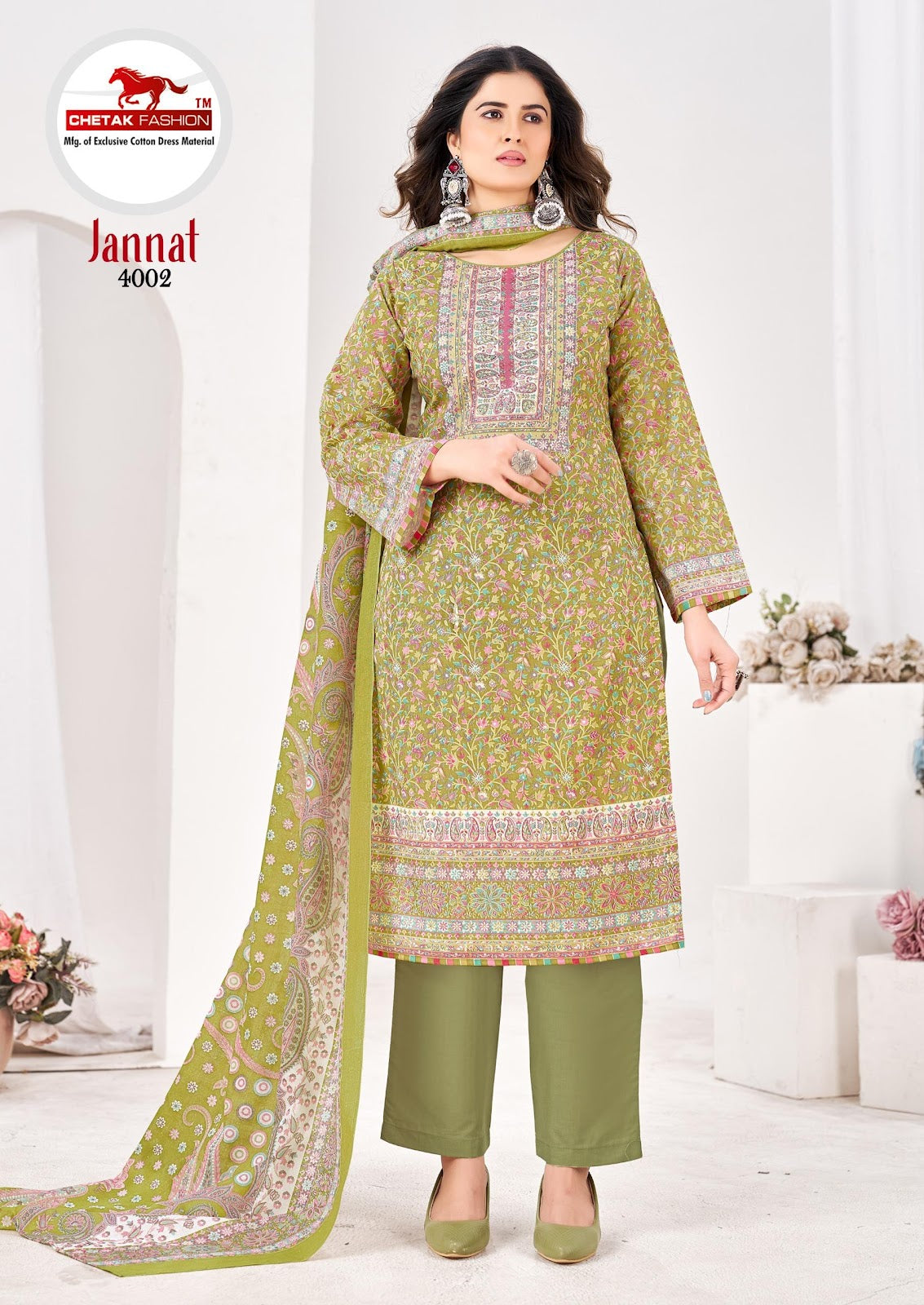 Jannat Vol 4 Chetak Fashion Cotton Karachi Salwar Suits Supplier