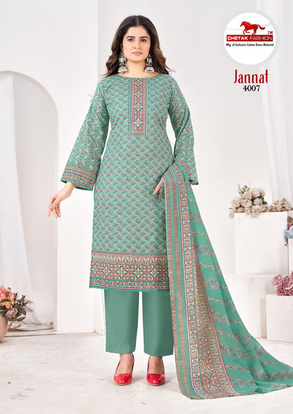 Jannat Vol 4 Chetak Fashion Cotton Karachi Salwar Suits Supplier